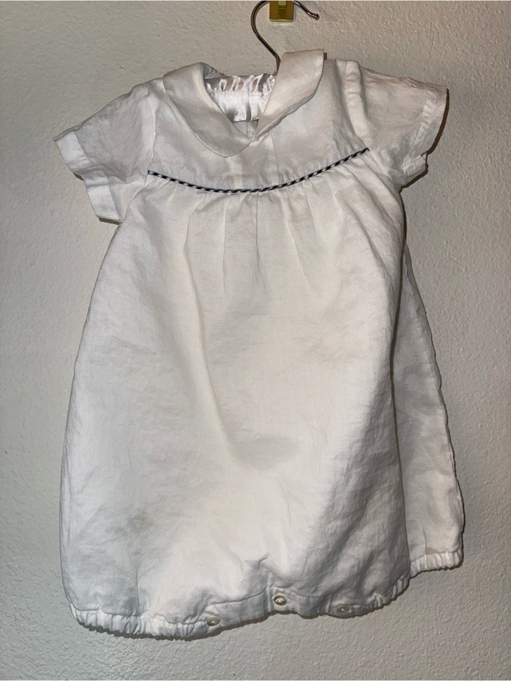 Minkmui classic white heirloom bubble romper